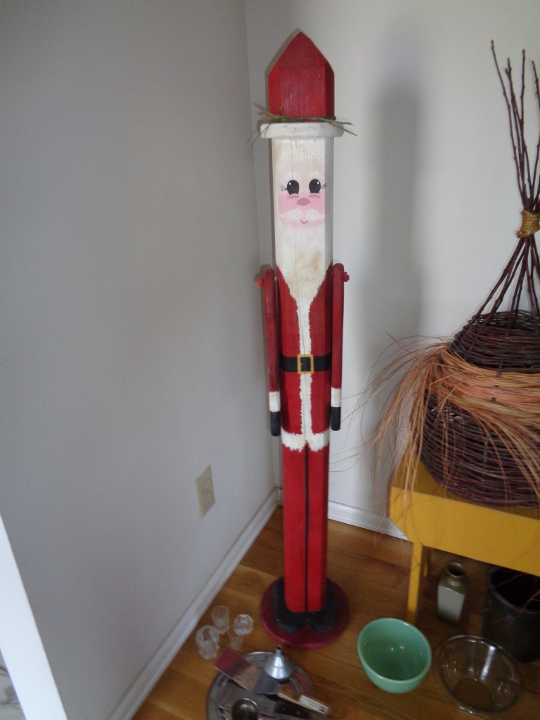 Craft Santa Claus Post Outdoor Decoration